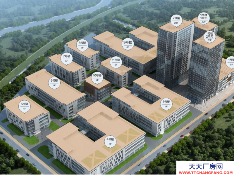 東廣人工智能谷,成華區三環邊龍潭功能區國資標準化廠房出租